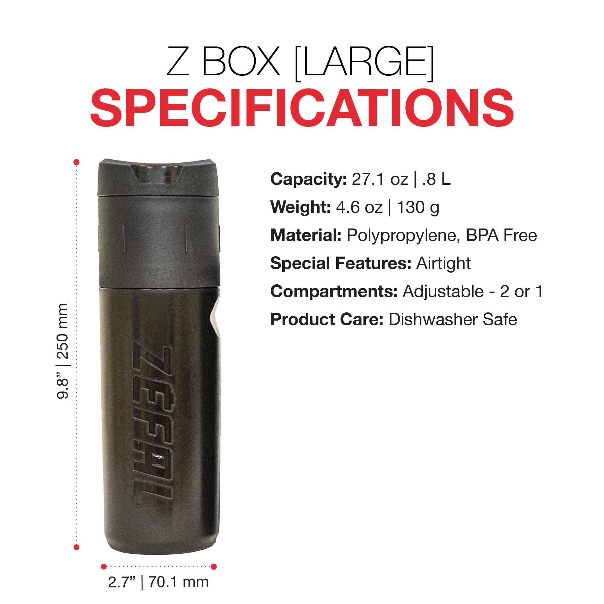 Amazon.com : Zefal Z-Box L Tool Storage Box – 0.8L Waterproof